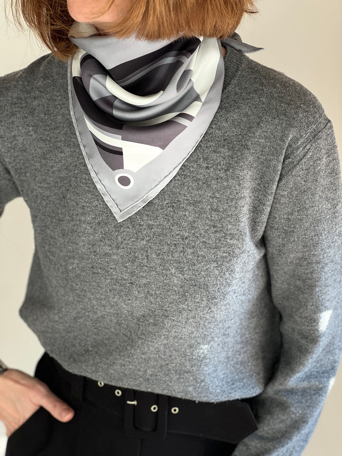 Vague Bandana 55 x 55 cm Silver Grey