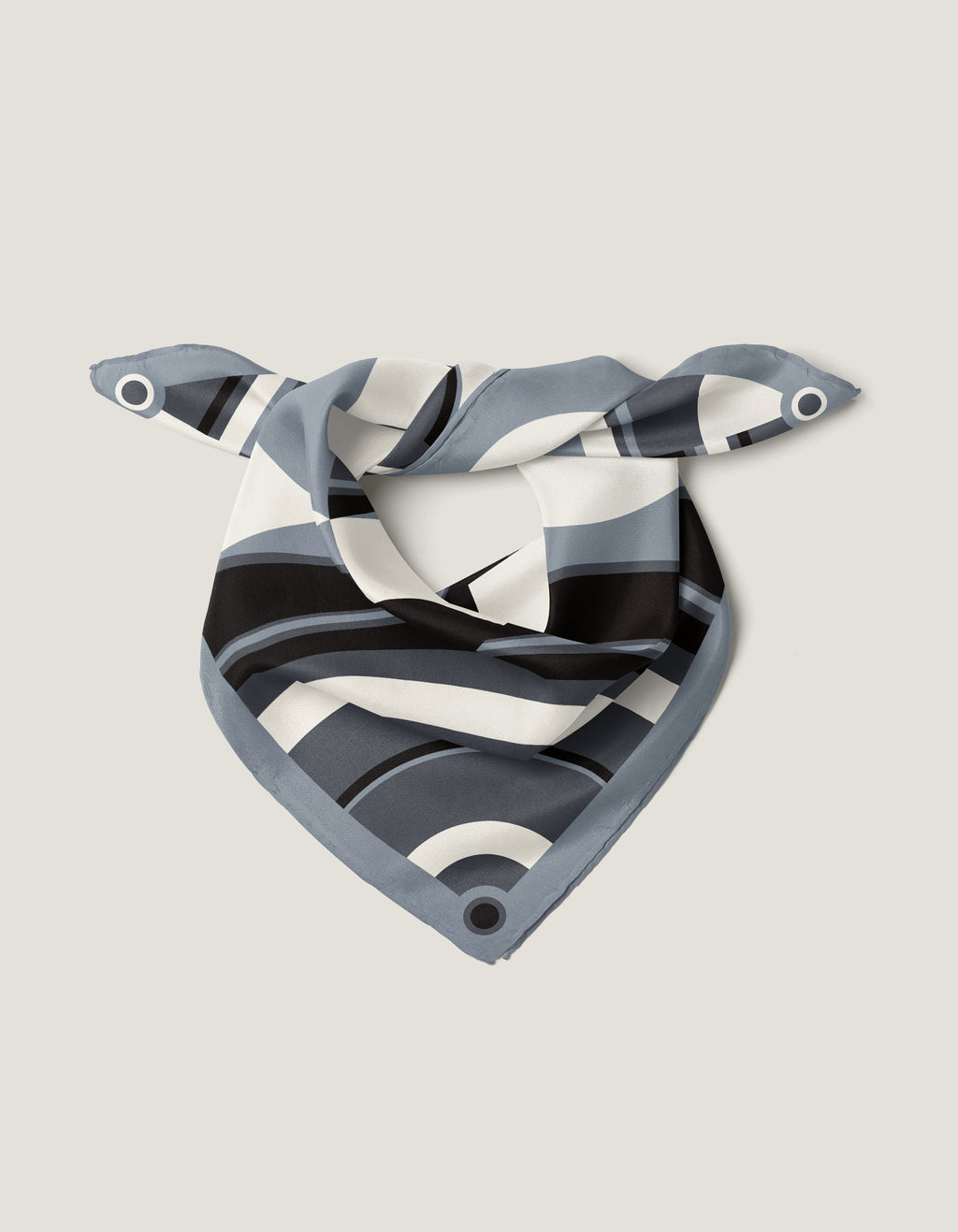 Vague Bandana 55 x 55 cm Silver Grey