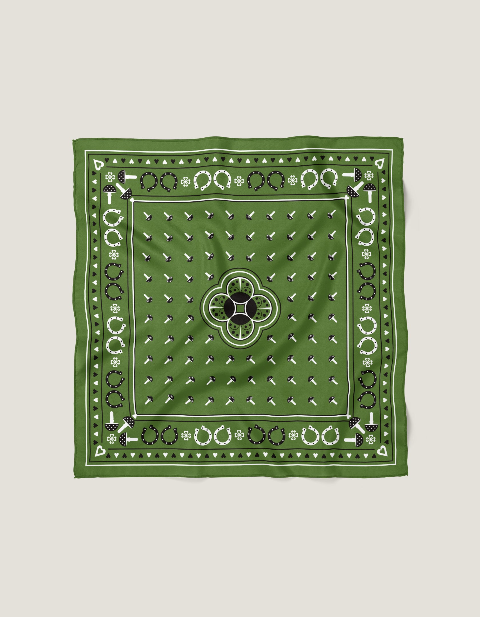 Bonheur Bandana<br>55 x 55 cm Green