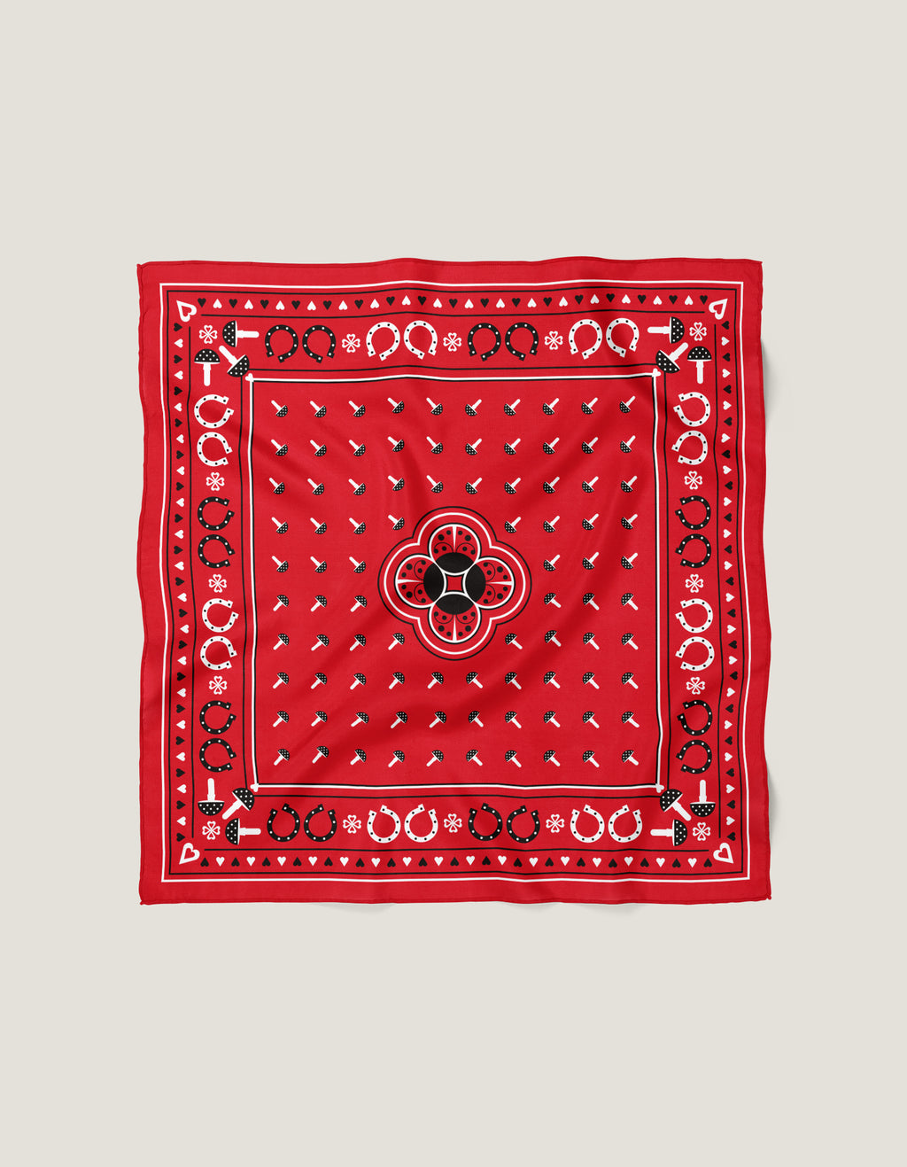 Bonheur Bandana<br>55 x 55 cm Red