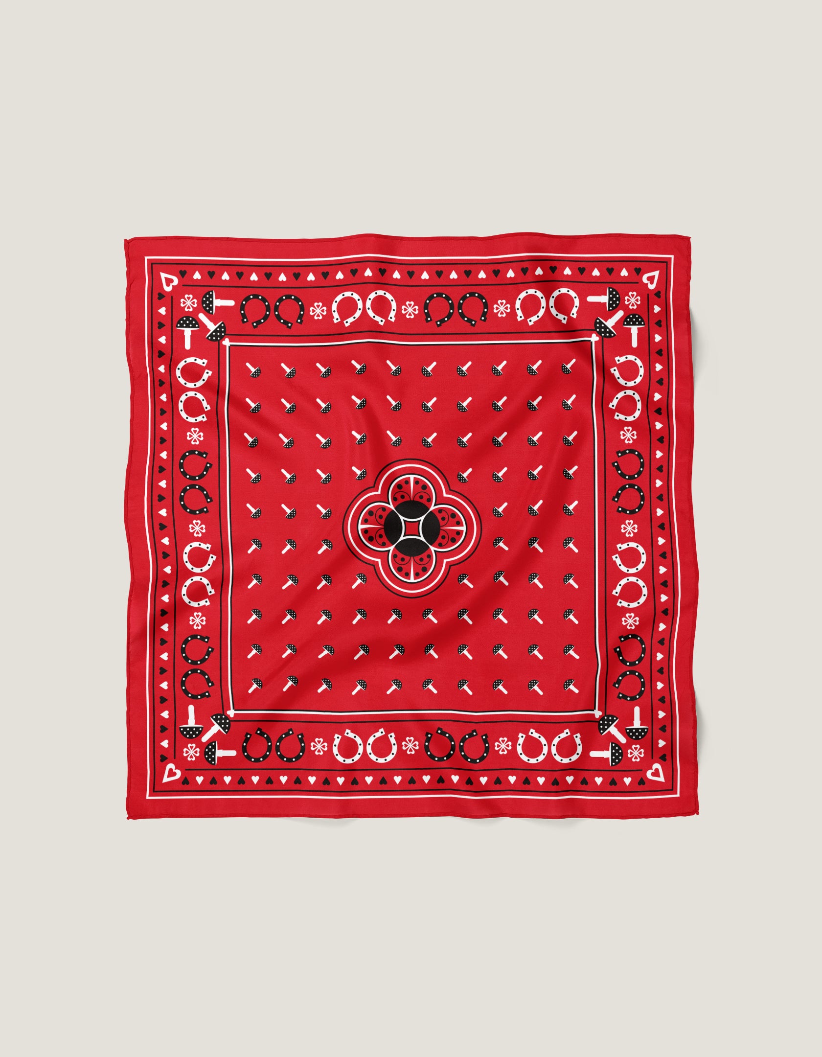Bonheur Bandana<br>55 x 55 cm Red